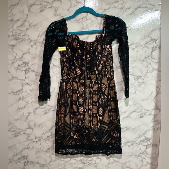 Bardot Zendaya Mini Lace Dress In Black - Picture 11 of 13